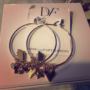 DVF large hoop earrings. Diane Von Furstenburg